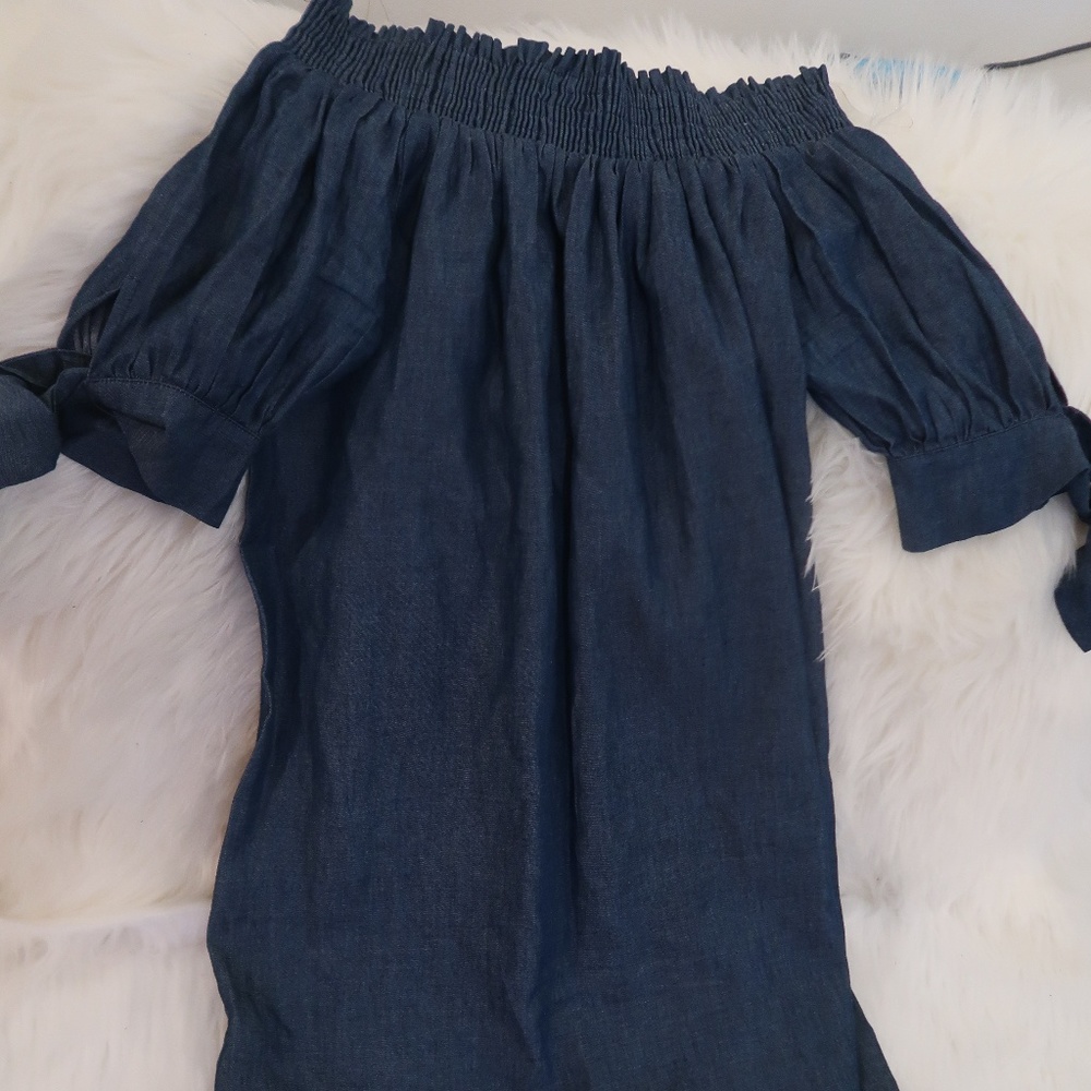 Fashion Nova off the shoulder dress denim - Picture 2 of 8